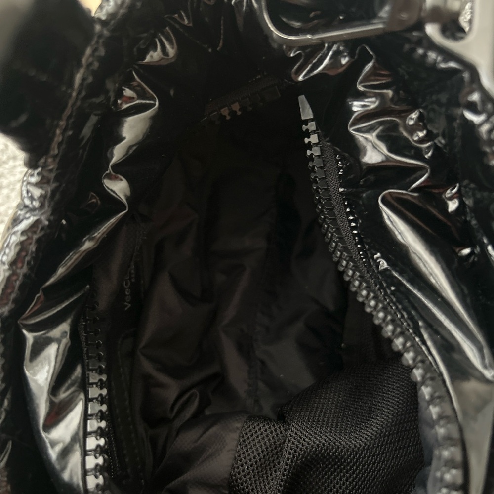 VeeCollective Berlin Quilted Black Tote Crossbody